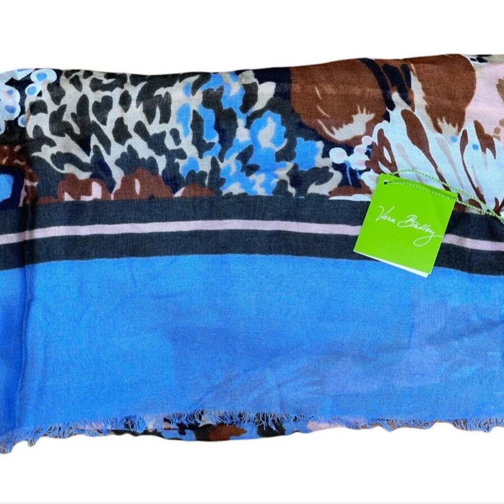 Vera Bradley soft fringe scarf in Madison Garden Blush